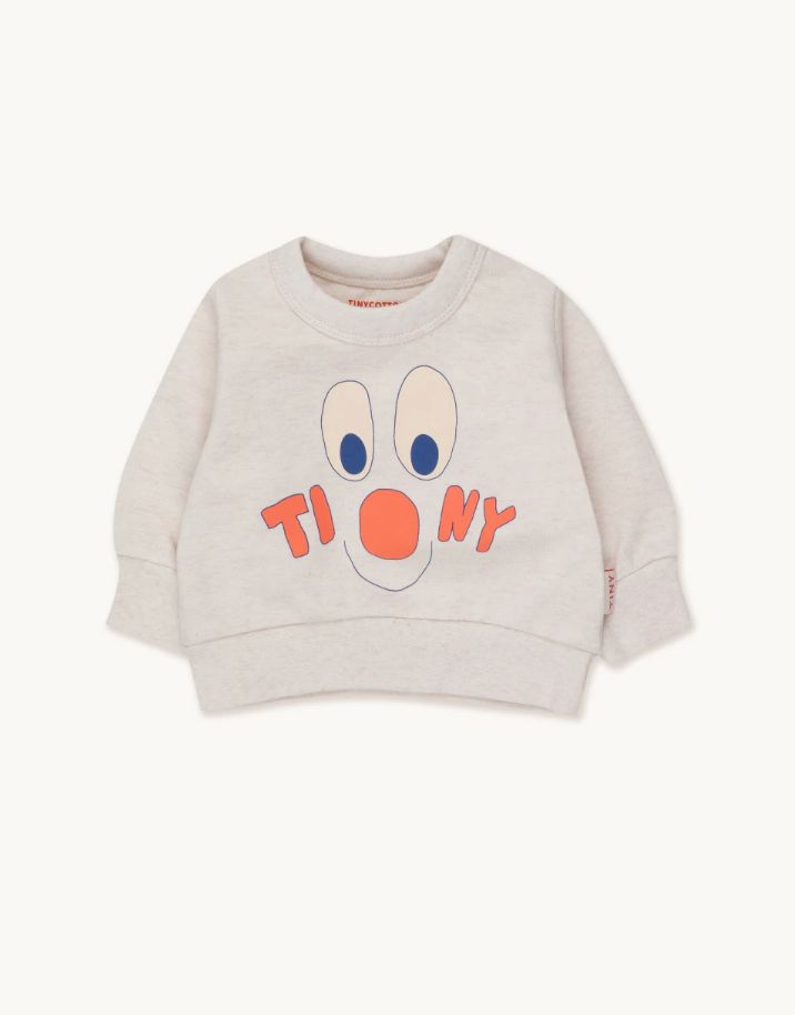 Tiny Cottons Baby Clown Sweatshirt Light Cream Heather