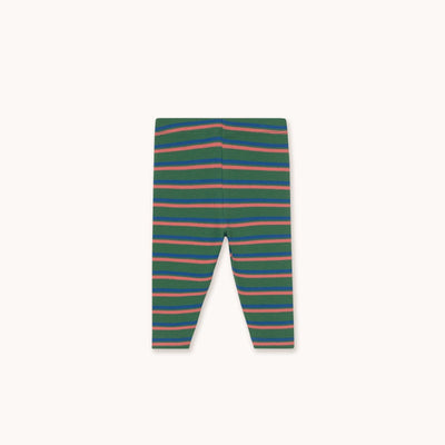 Tiny Cottons Baby Duo Stripes Rib Pant Dark Green - Studio Play