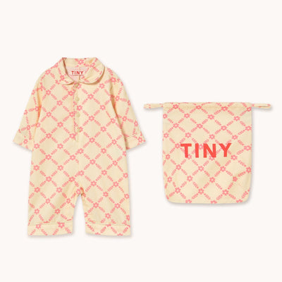 Tiny Cottons Baby Flower Grid Baby One Piece - Studio Play