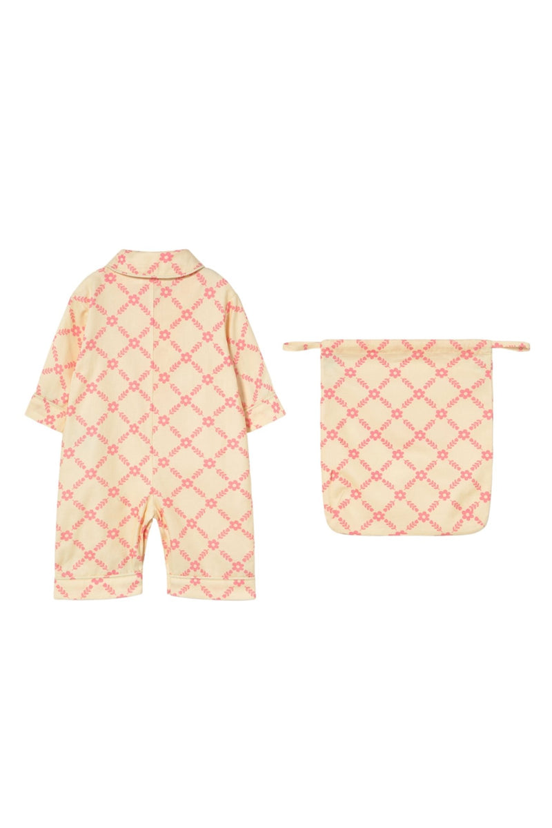 Tiny Cottons Baby Flower Grid Baby One Piece - Studio Play