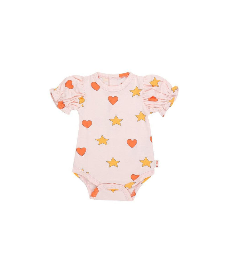 Tiny Cottons Baby Hearts Star Body Pastel Pink