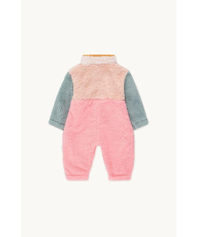 Tiny Cottons Baby Polar Sherpa One-Piece Color Block Wild Rose/Pink