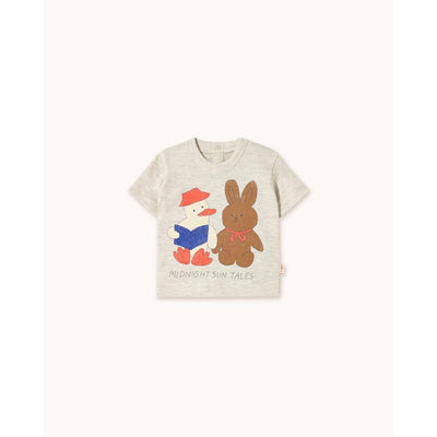 Tiny Cottons Baby Readers Graphic Tee Cream Heather - Studio Play