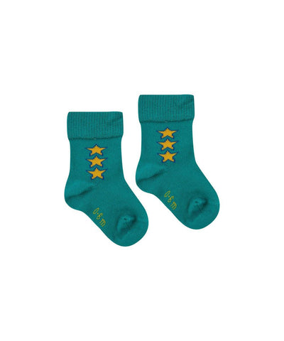 Tiny Cottons Baby Star Medium Socks Deep Green