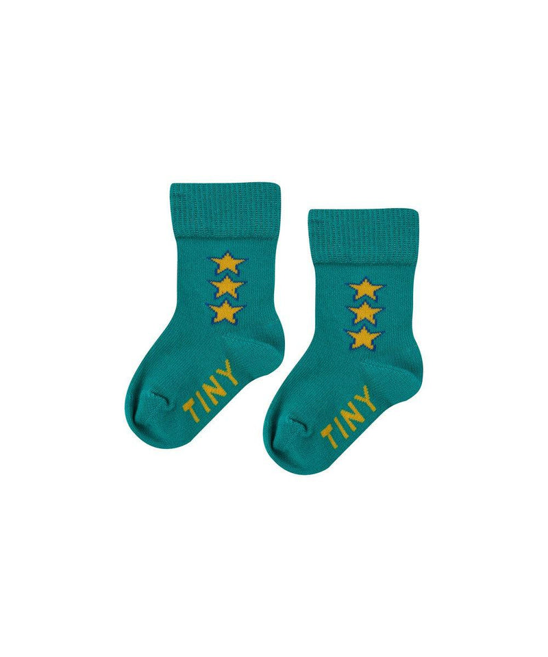 Tiny Cottons Baby Star Medium Socks Deep Green