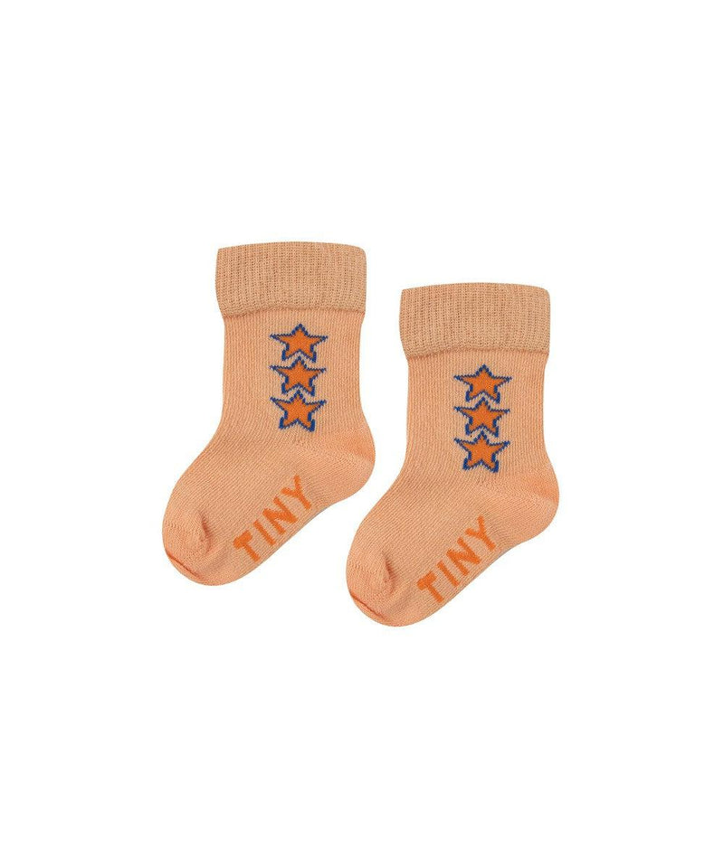 Tiny Cottons Baby Star Medium Socks Papaya