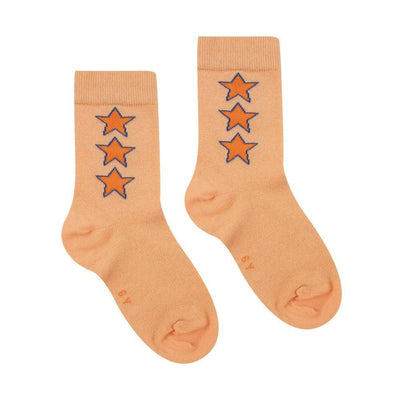 Tiny Cottons Baby Stars Medium Socks Papaya - Studio Play