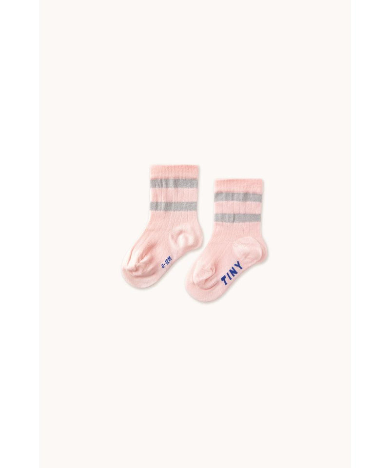 Tiny Cottons Baby Stripes Medium Socks Pack Pastel Pink