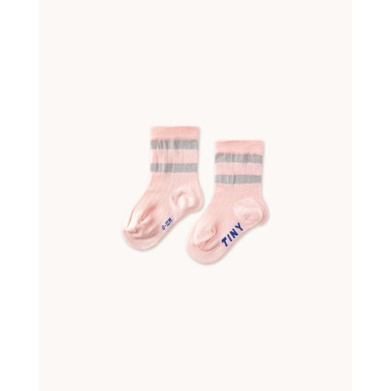 Tiny Cottons Baby Stripes Medium Socks Pastel Pink - Studio Play
