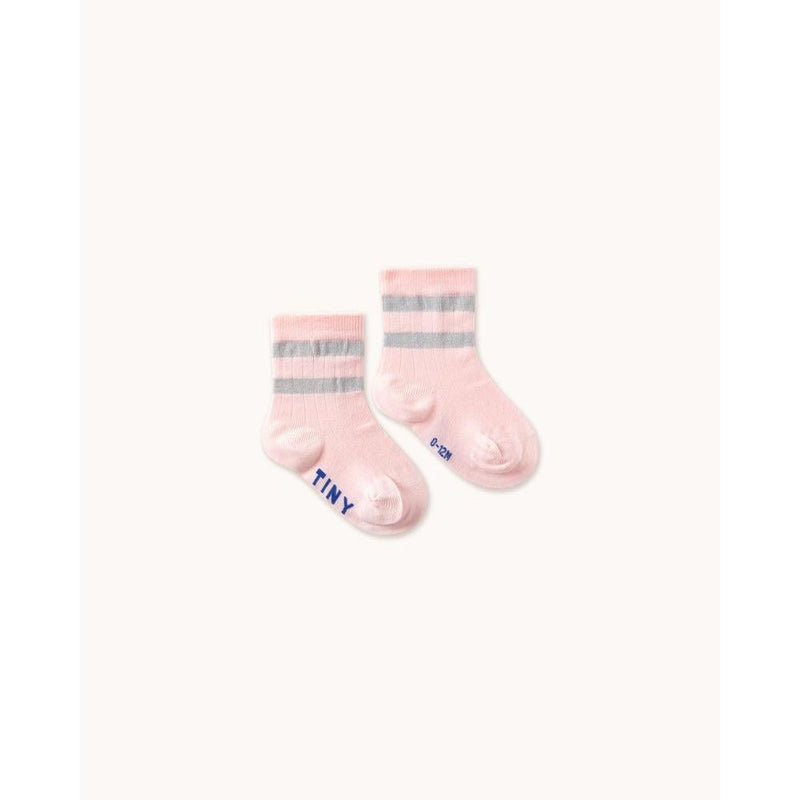 Tiny Cottons Baby Stripes Medium Socks Pastel Pink - Studio Play