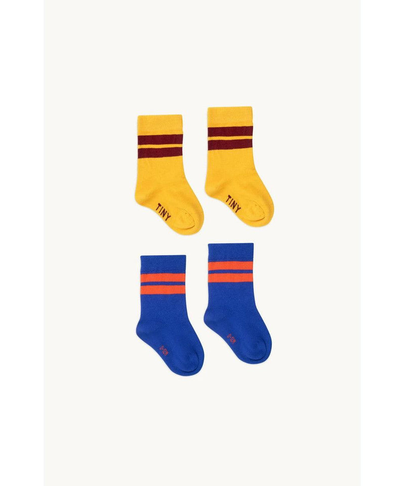 Tiny Cottons Baby Stripes Socks Ultramarine/mustard