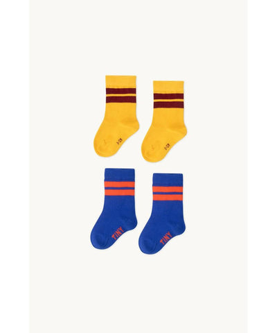 Tiny Cottons Baby Stripes Socks Ultramarine/mustard