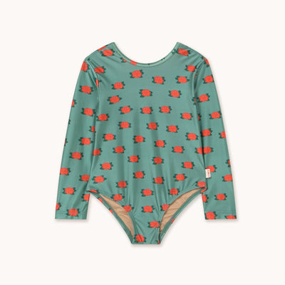 Tiny Cottons Camelias Shiny Body Teal - Studio Play