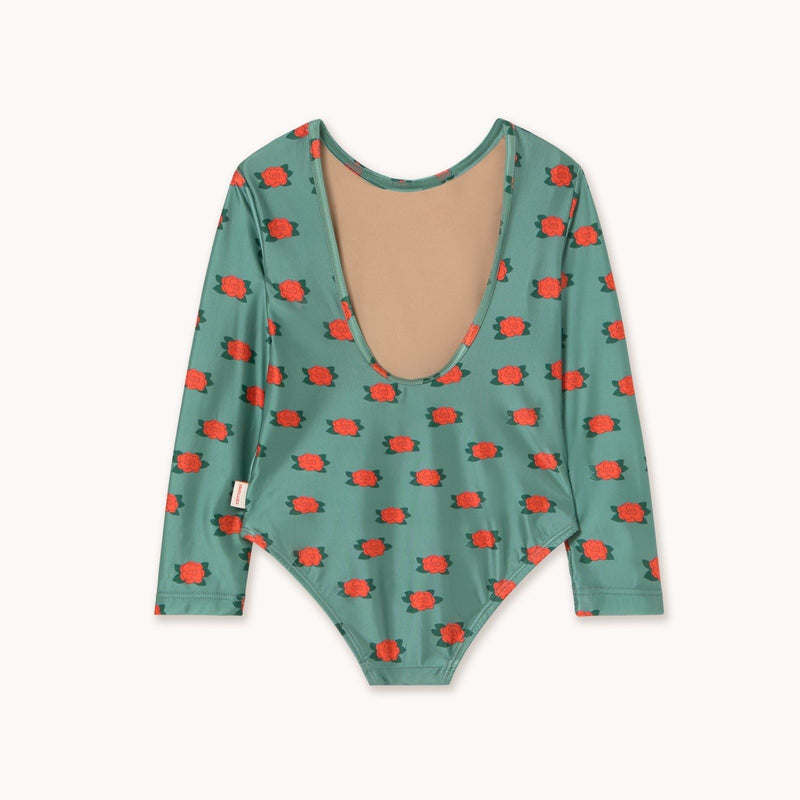 Tiny Cottons Camelias Shiny Body Teal - Studio Play