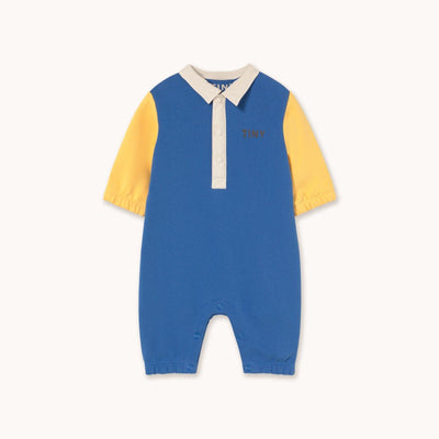 Tiny Cottons Color Block Polo One Piece Dark Blue - Studio Play