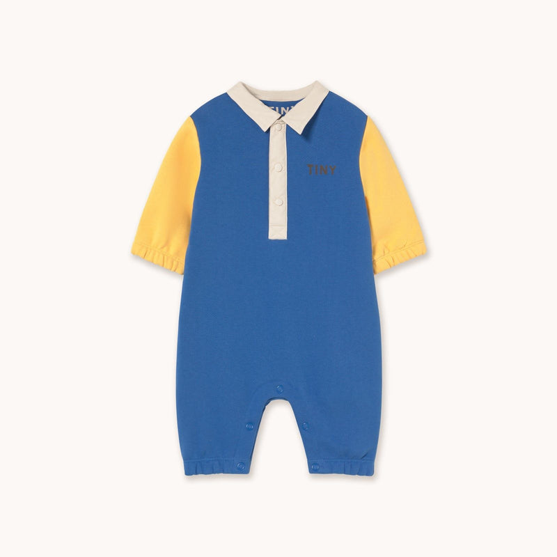Tiny Cottons Color Block Polo One Piece Dark Blue - Studio Play