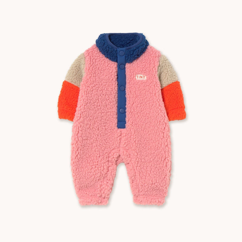 Tiny Cottons Color Block Sherpa One - Piece Summer Red - Studio Play