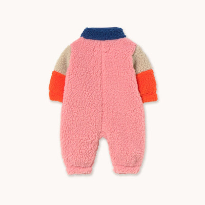 Tiny Cottons Color Block Sherpa One - Piece Summer Red - Studio Play