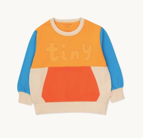 Tiny Cottons Color Block Sweatshirt orange/vanilla