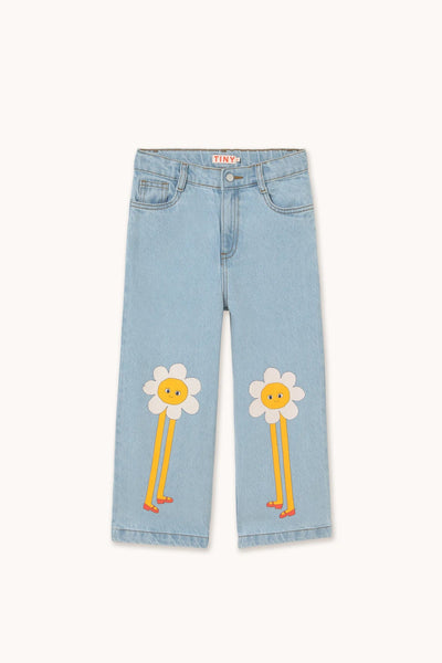 Tiny Cottons Daisies Jeans Light Blue Denim - Studio Play