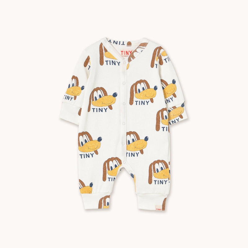 Tiny Cottons Dogs Rib Baby One - Piece Off - White - Studio Play