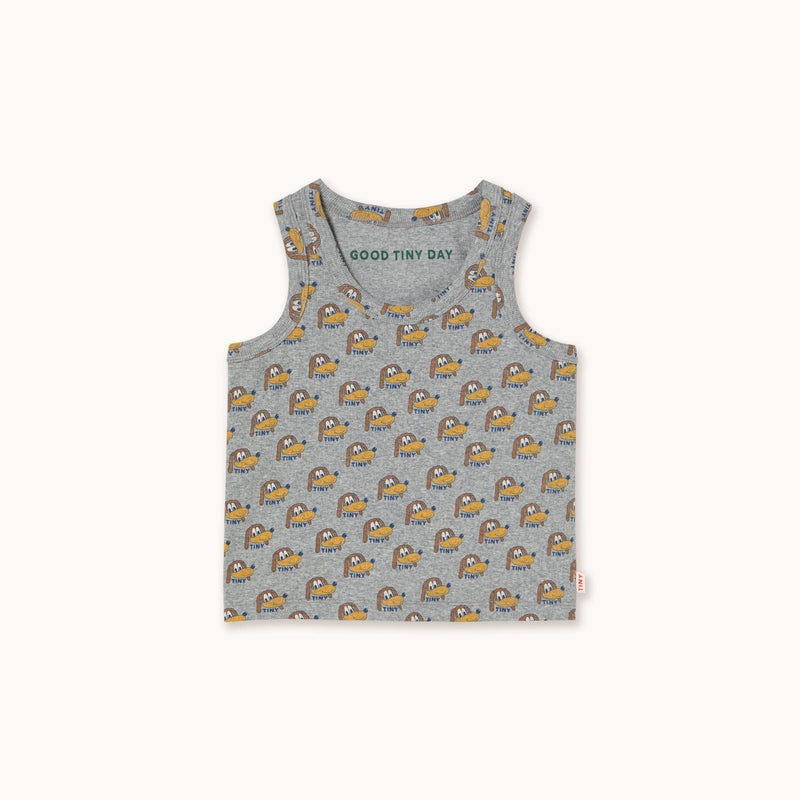 Tiny Cottons Dogs Tank Top Grey Heather