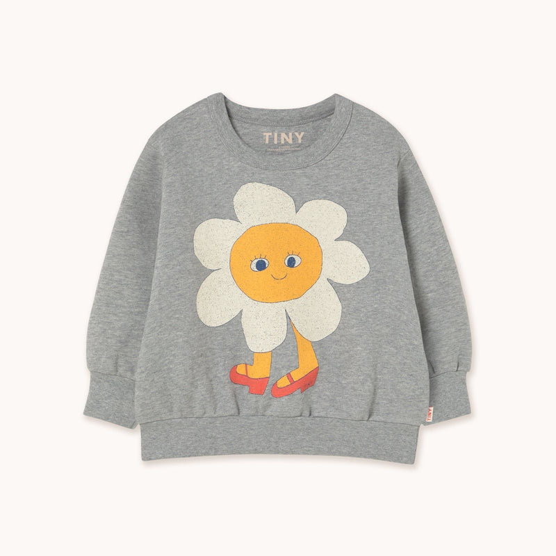 Tiny Cottons Flower Graphic Sweatshirt Grey Heather