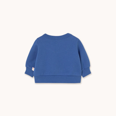 Tiny Cottons Flowers Eyes Graphic Baby Sweatshirt Dark Blue