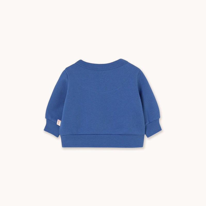 Tiny Cottons Flowers Eyes Graphic Baby Sweatshirt Dark Blue