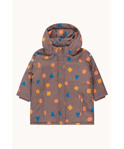 Tiny Cottons Geometric Snow Jacket Purple/Grey