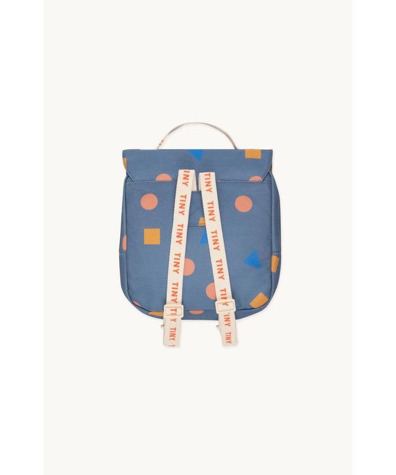 Tiny Cottons Geometric Toddler Backpack Denim Blue