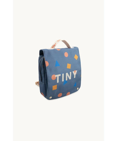 Tiny Cottons Geometric Toddler Backpack Denim Blue