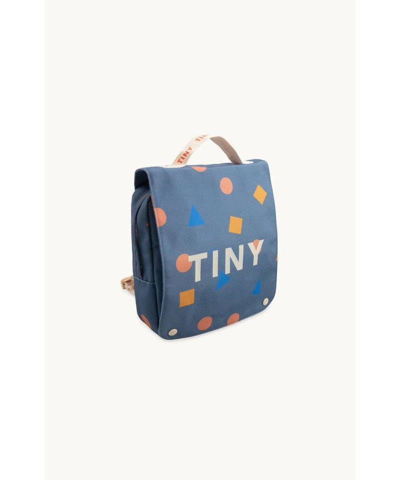 Tiny Cottons Geometric Toddler Backpack Denim Blue