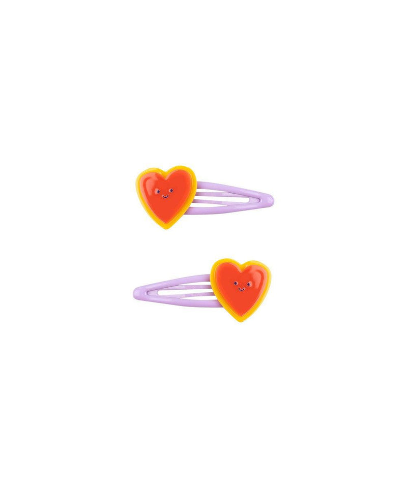 Tiny Cottons Hearts Hair Clips Set Yellow