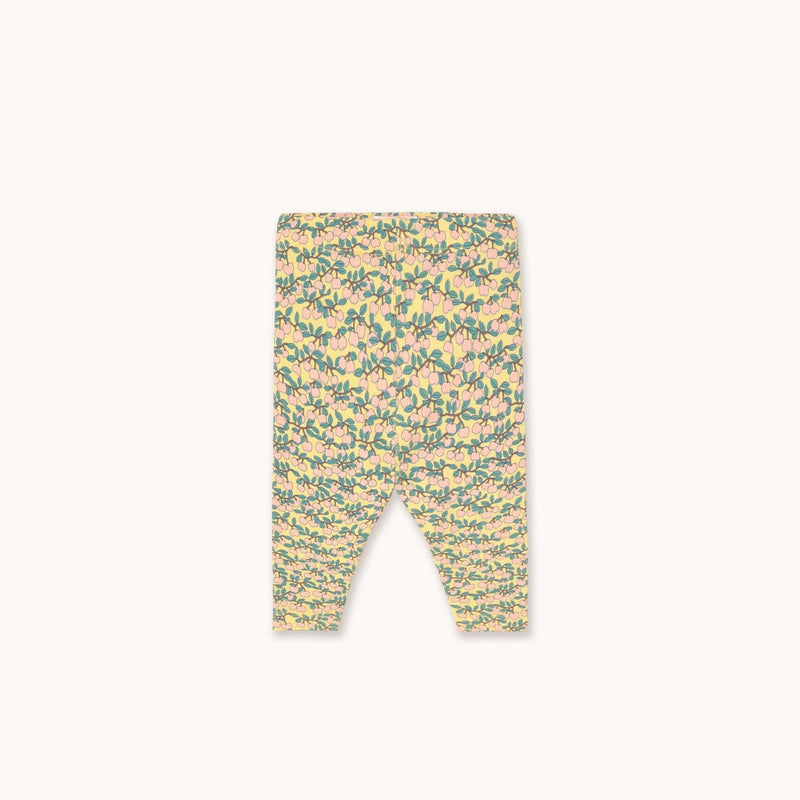 Tiny Cottons Mini Apples aop Rib Baby Pant Mellow Yellow