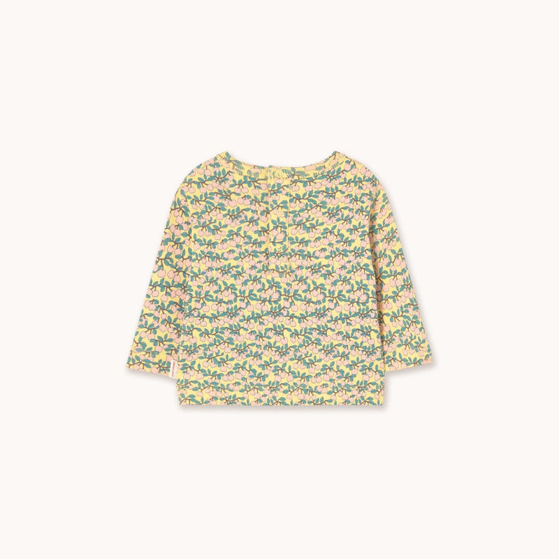 Tiny Cottons Mini Apples aop Rib Baby Tee Mellow Yellow