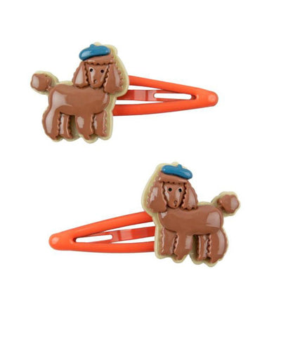 Tiny Cottons Poodle Hair Clips Set Brown