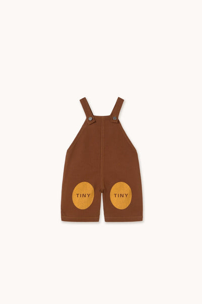 Tiny Cottons Printed Dungaree Baby Brown Denim - Studio Play