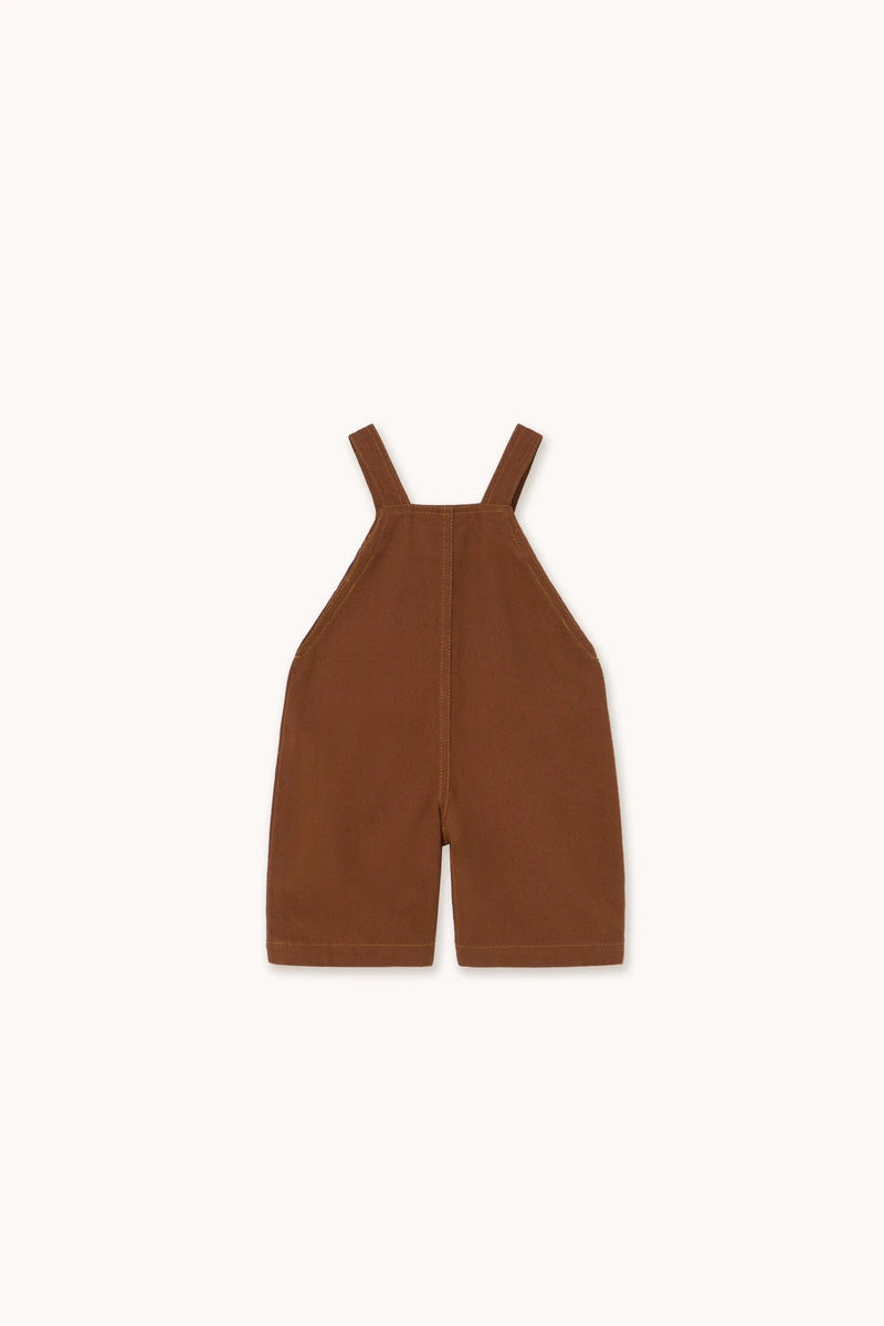 Tiny Cottons Printed Dungaree Baby Brown Denim - Studio Play