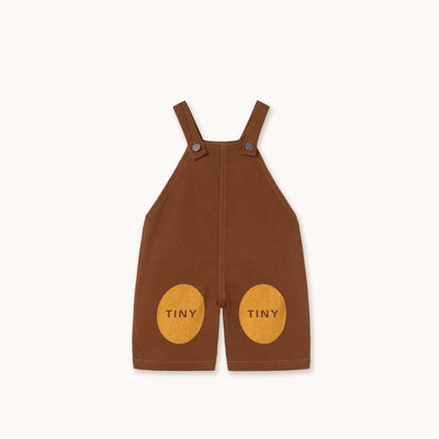 Tiny Cottons Printed Dungaree Baby Brown Denim - Studio Play