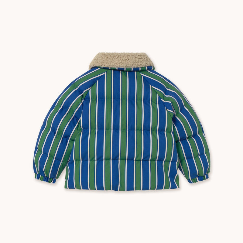 Tiny Cottons Retro Stripes Padded Jacket Dark Blue/Dark Green - Studio Play