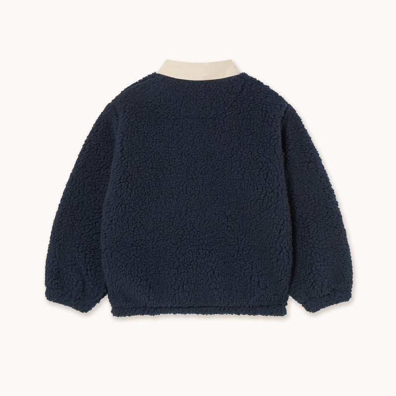 Tiny Cottons Sherpa Collar Sweatshirt Dark Blue