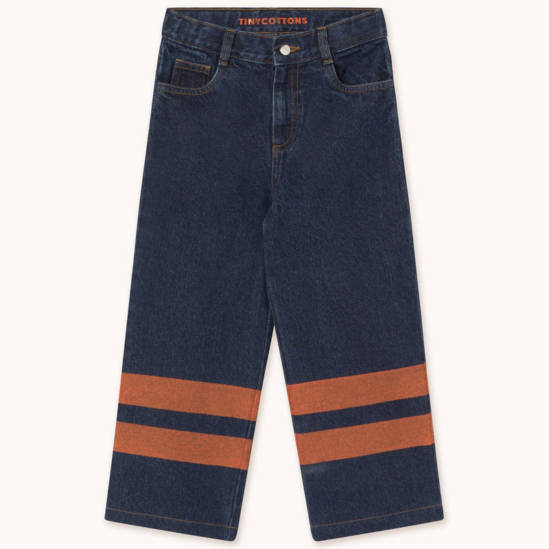 Tiny Cottons Stripes Jeans Dark Blue Denim