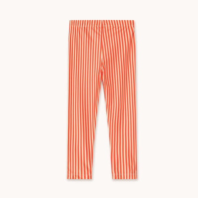 Tiny Cottons Stripes Shiny Leggings Summer Red