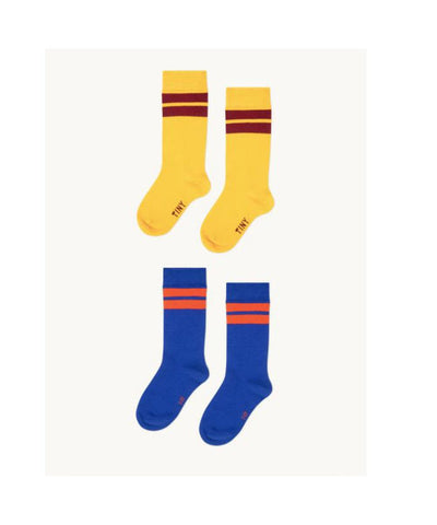 Tiny Cottons Stripes Socks Ultramarine/mustard