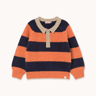 Tiny Cottons Stripes Sweater Summer Red / Dark Blue - Studio Play