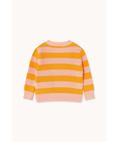 Tiny Cottons Stripes Sweater Yellow/Pastel Pink