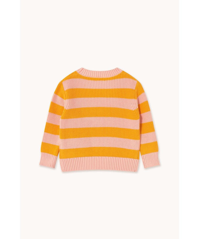 Tiny Cottons Stripes Sweater Yellow/Pastel Pink