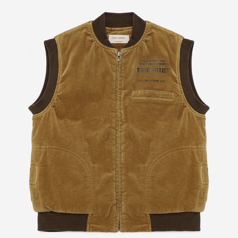 True Artist Padded Vest no06 Olive Green - Studio Play