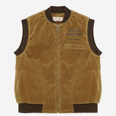 True Artist Padded Vest no06 Olive Green